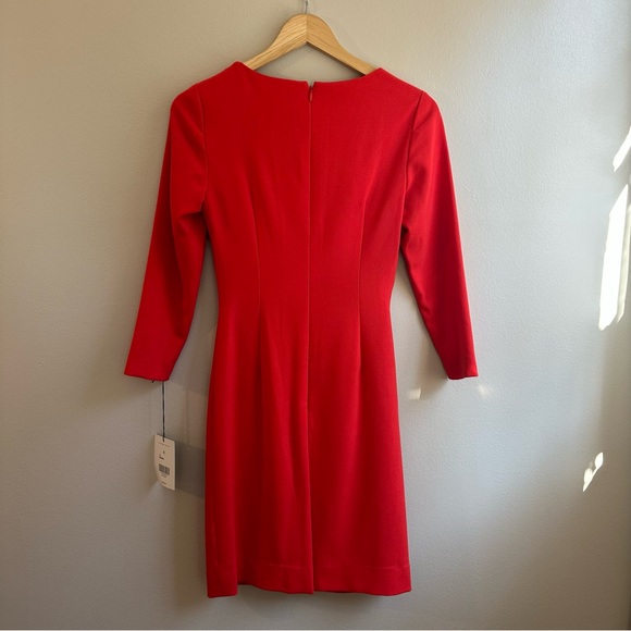 Carlisle Long Sleeve Sheath Red Dress, Size 0 - Picture 4 of 4